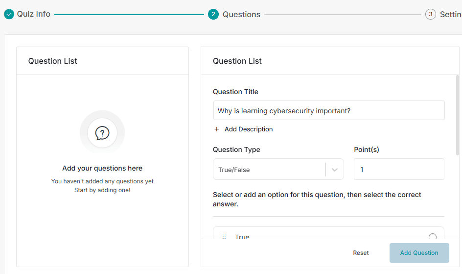 Academy LMS Questions