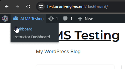 Academy LMS Dashboard