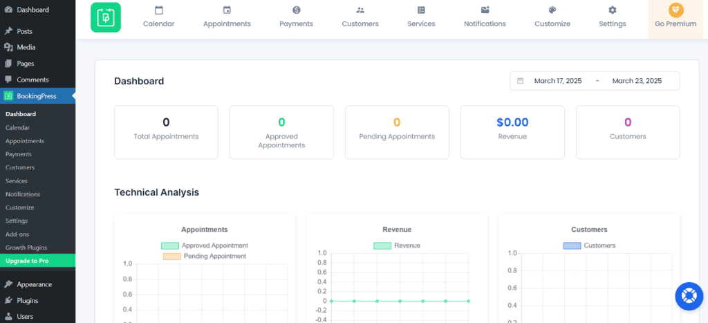 BookingPress Dashboard