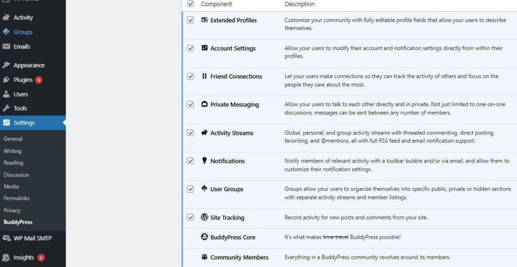 buddypress-review-save-settings