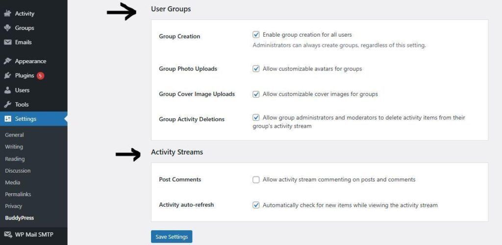 buddypress-review-save-setting