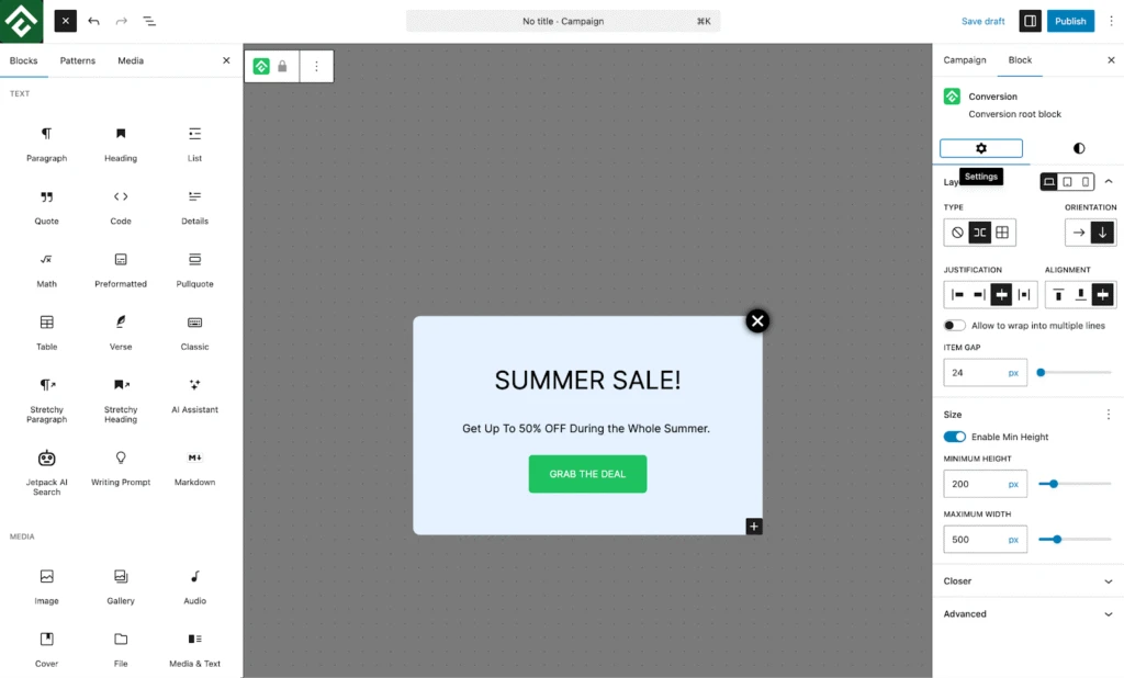 ConvertForce Block-Based Campaign Builder