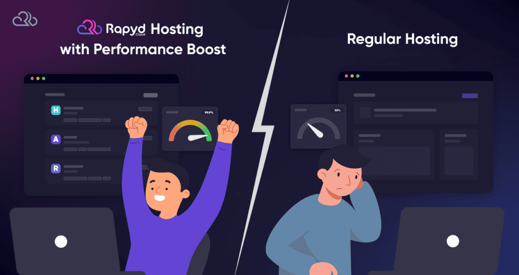 Rapyd Hosting with Performance Boost vs Regular Hosting