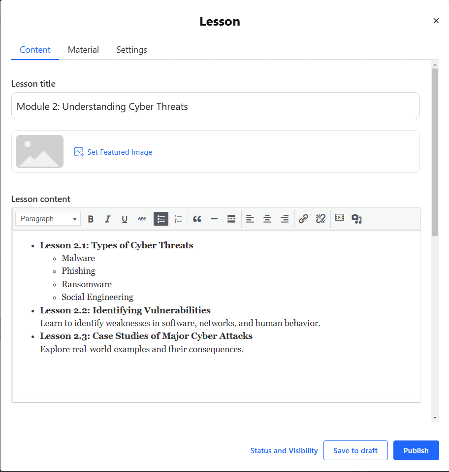 LearnDash Lesson