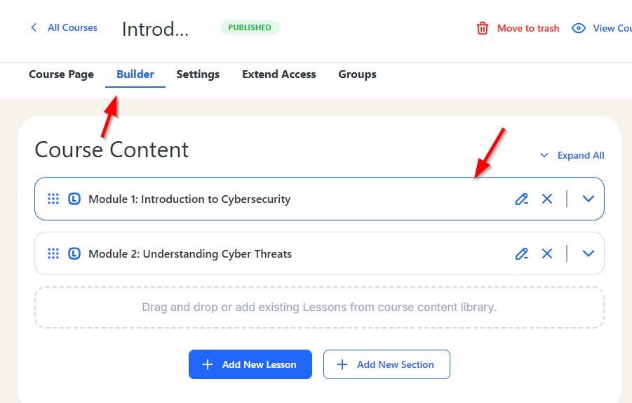 LearnDash Course Builder
