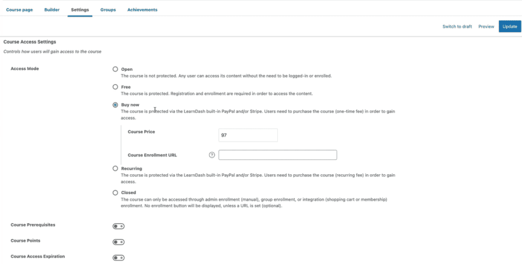 LearnDash Settings