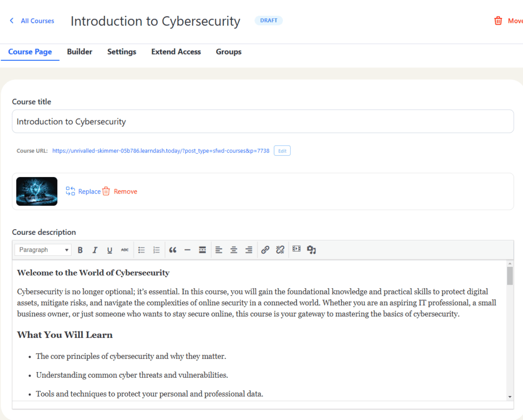 LearnDash Course Setup