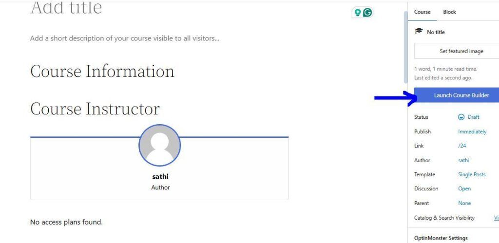 Launch Course Builder on LifterLMS
