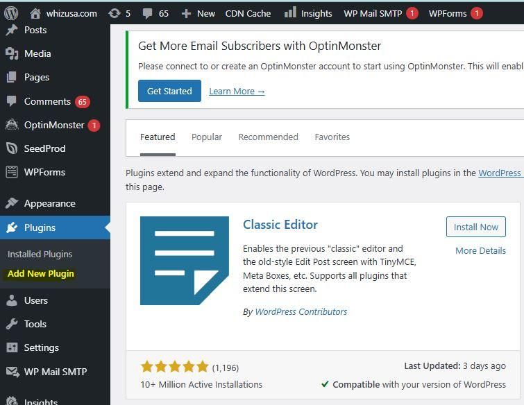 Install WordPress Plugin