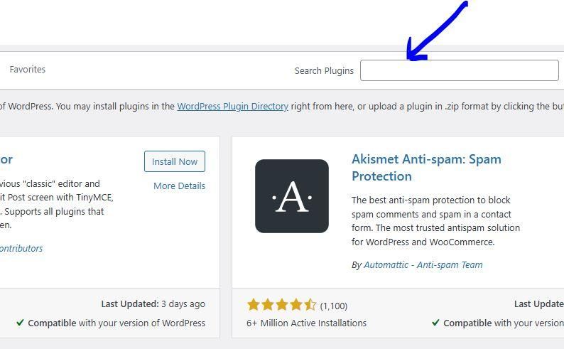 Search WordPress Plugin