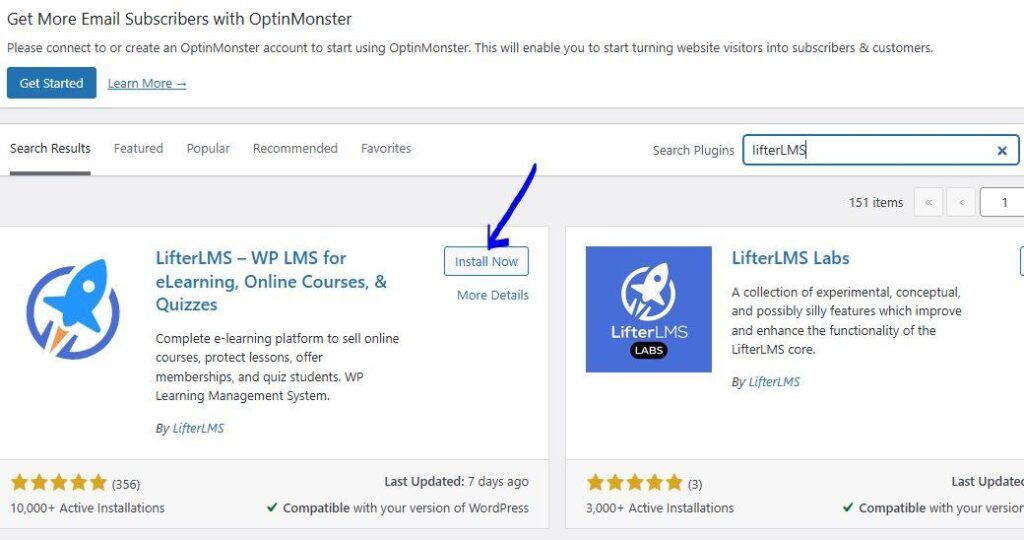 Install LifterLMS on WordPress.org
