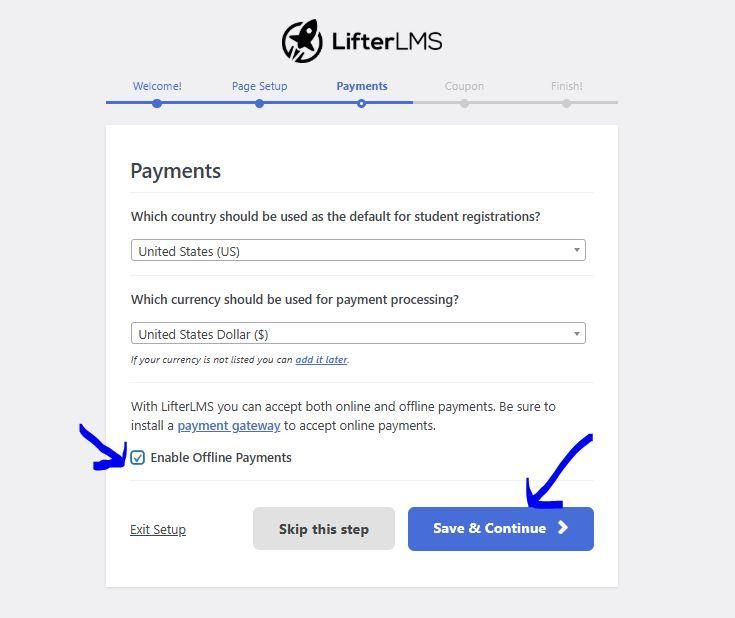 LifterLMS Setup Steps