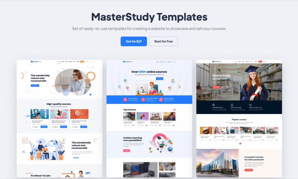 MasterStudy Templates