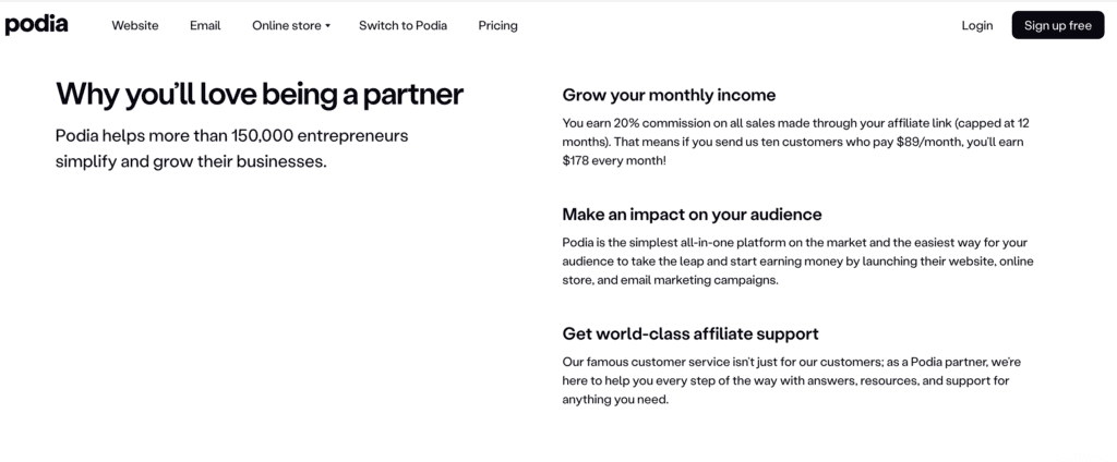 Podia Affiliate Program