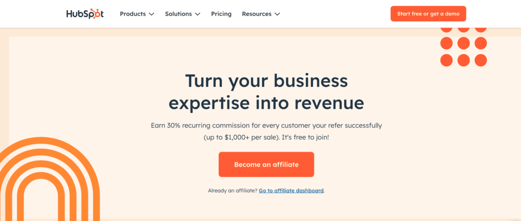 HubSpot Affiliate Program