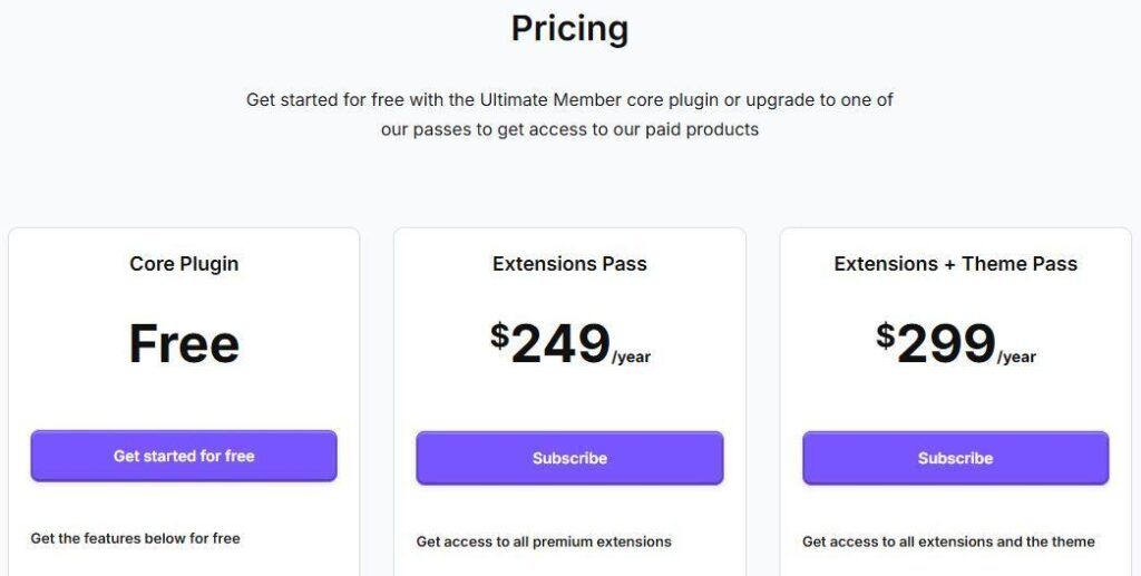 Ultimate Member Pricing Plans