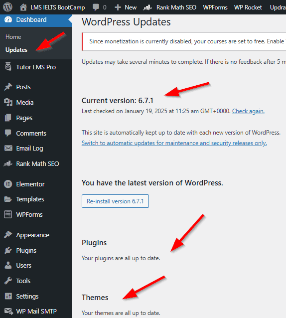 WordPress Updates