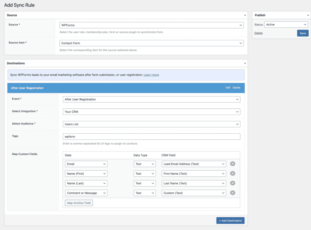 Sync Rules on FuseWP