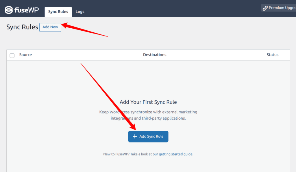 Add Sync Rule on FuseWP