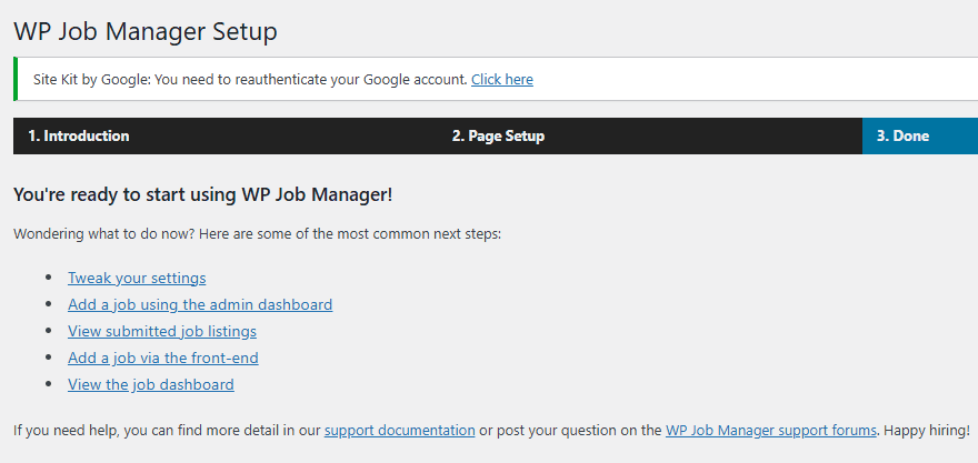 WP Job Manager Setup
