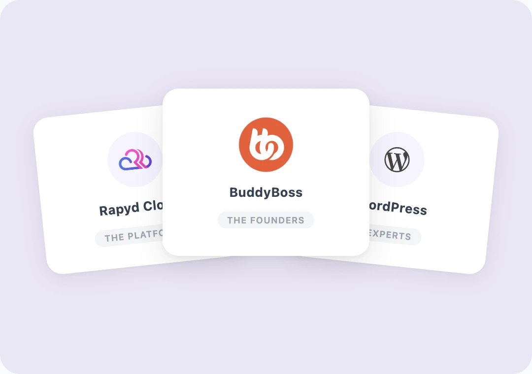 Rapyd Cloud at the center connected to BuddyBoss, LearnDash, and WooCommerce in an optimized enterprise stack